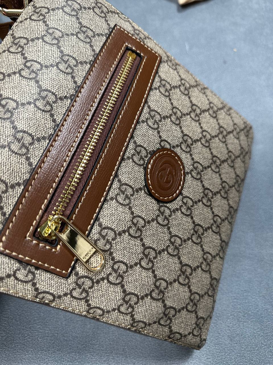 Gucci GG Supreme Messenger Men's Bag Interlocking Beige Brown Best Sale UK Reps AAA Quality