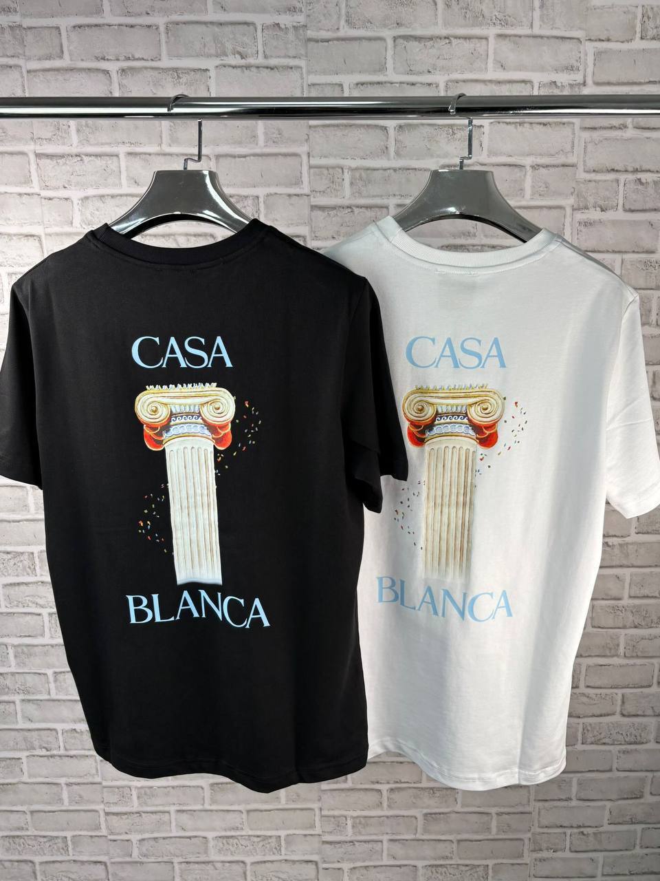 Casablanca CB Pillar T Shirts Mens Cotton Regular Fit Best Sale UK Reps AAA Quality