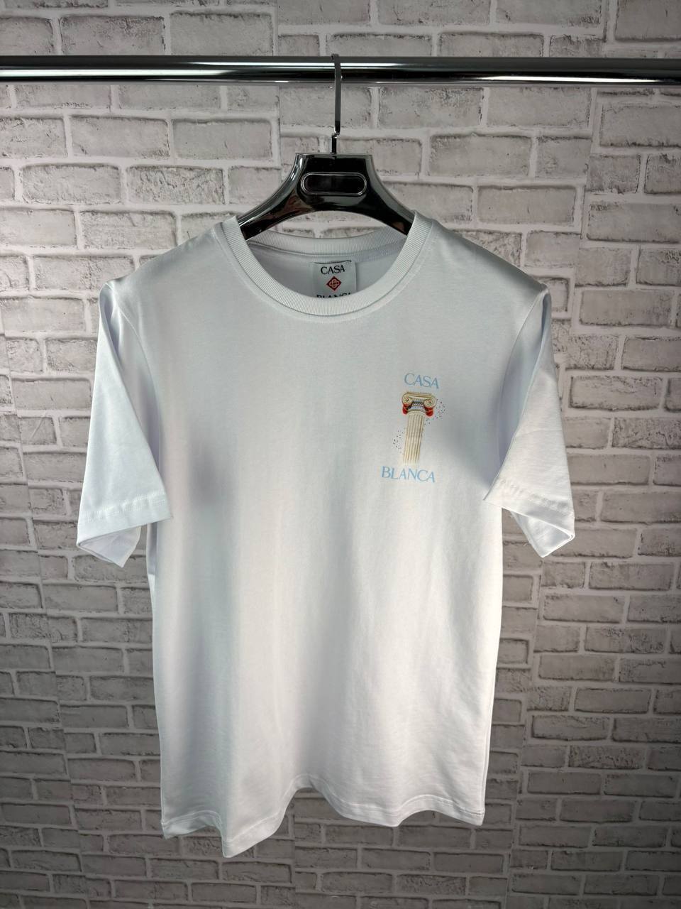 Casablanca CB Pillar T Shirts Mens Cotton Regular Fit Best Sale UK Reps AAA Quality