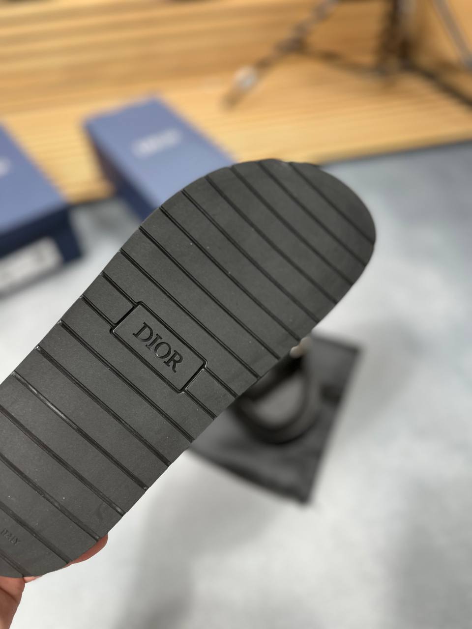 Dior Aqua Sliders Oblique Mens Leather Fashion Footwear Sandals in 2 Color Best Sale UK Reps