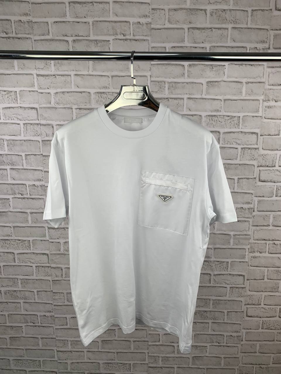Prada Pocket T-Shirts Mens in 2 Colors Shorts Sleeves UK Reps AAA Quality