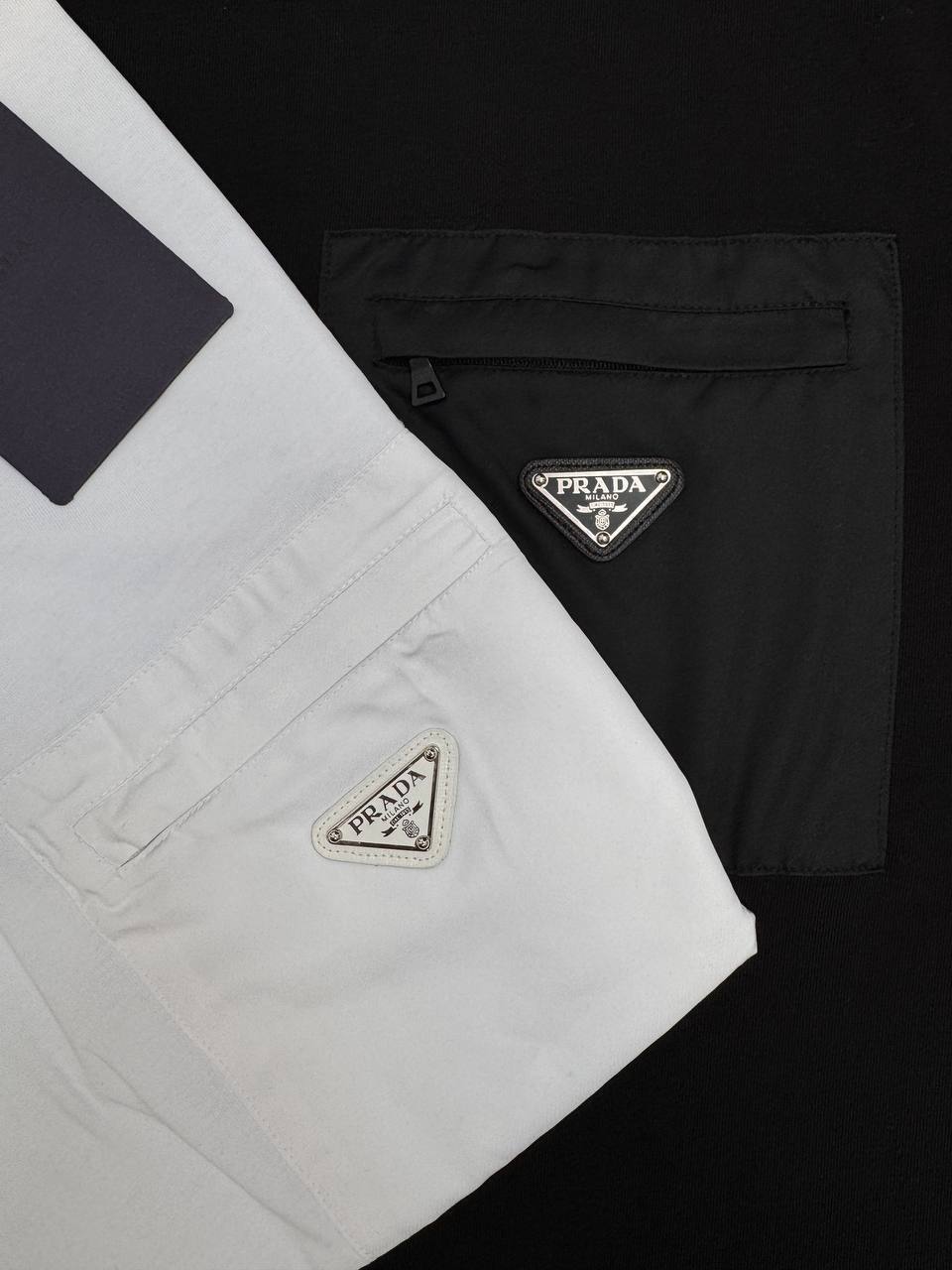 Prada Pocket T-Shirts Mens in 2 Colors Shorts Sleeves UK Reps AAA Quality