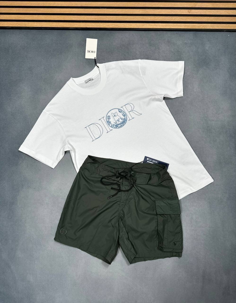 Christian Dior Couture Lily Of The Valley Cotton T-Shirts & Shorts Sets Mens in Multiple Colors Best Sale AAA Quality UK Fakes