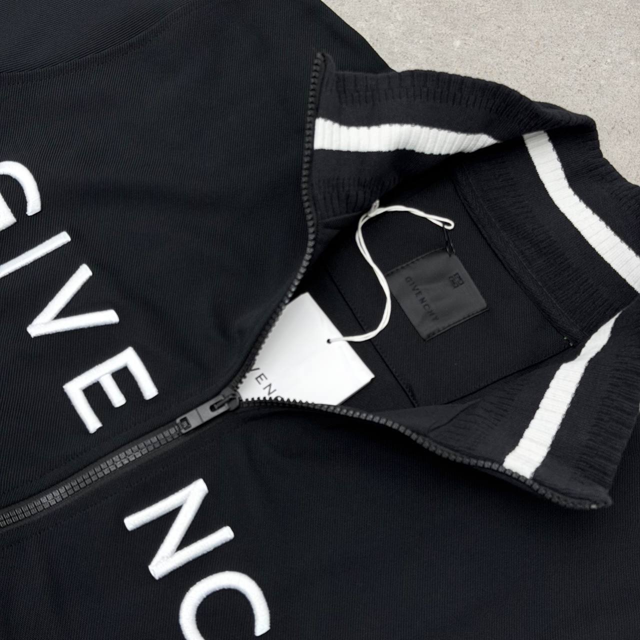 Givenchy Logo-Embroidered Funnel-Neck Stretch-Woven Tracksuit Mens in Black Best Sale UK Reps AAA Quality