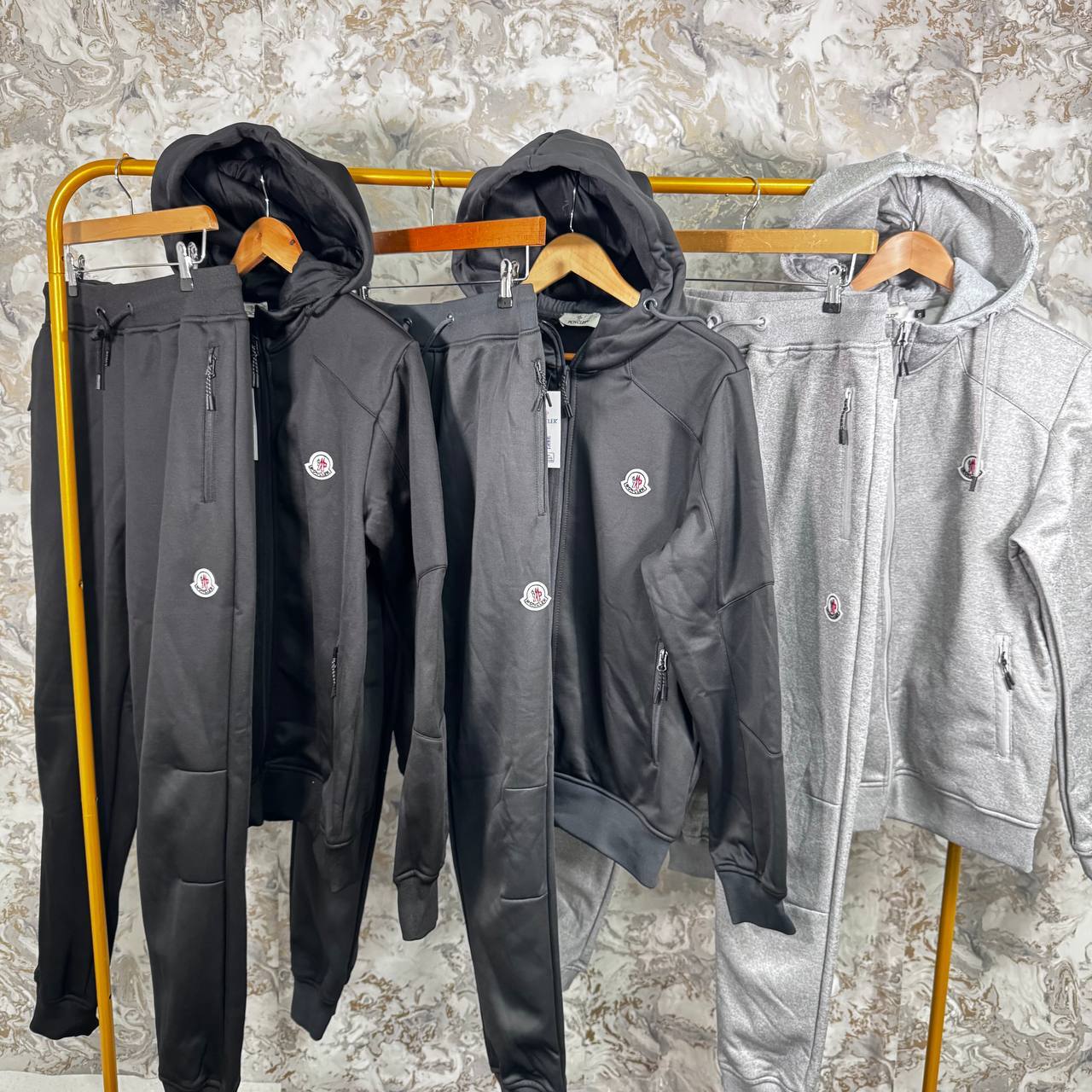 Moncler Logo Zipper Hooded Tracksuit Mens in Multiple Colors Best Sale UK Reps AAA Quality