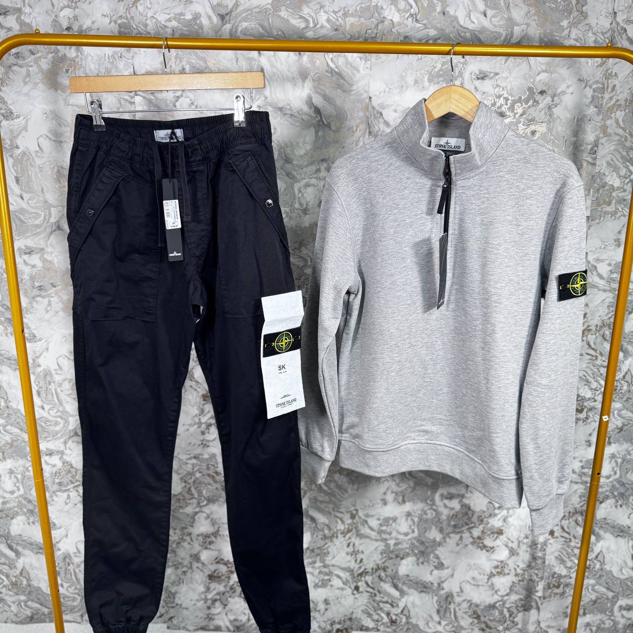 Stone Island Cotton Fleece Half Zip Zipper & Cargo Set Mens in Multiple Colors Best Sale UK Reps AAA Quality