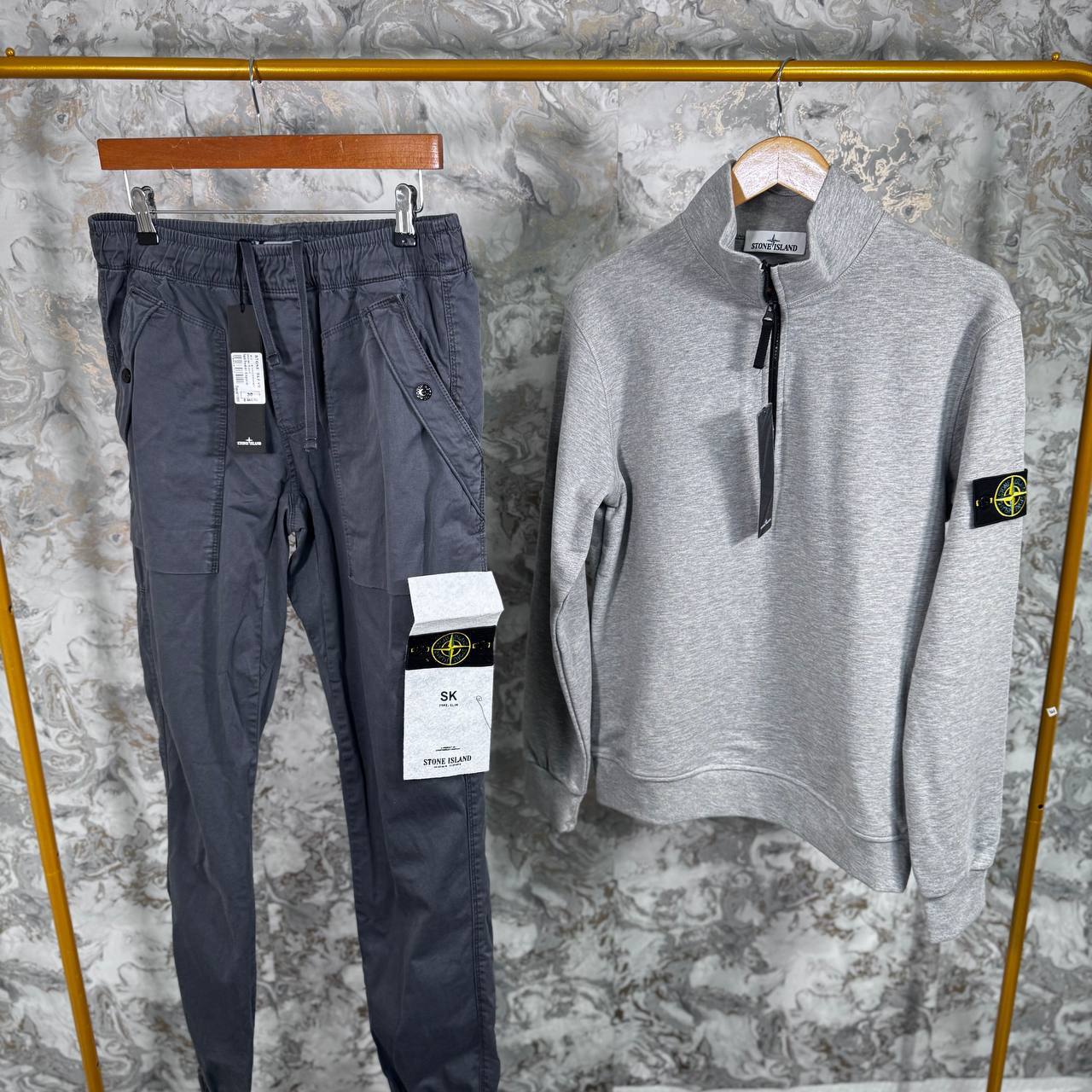 Stone Island Cotton Fleece Half Zip Zipper & Cargo Set Mens in Multiple Colors Best Sale UK Reps AAA Quality