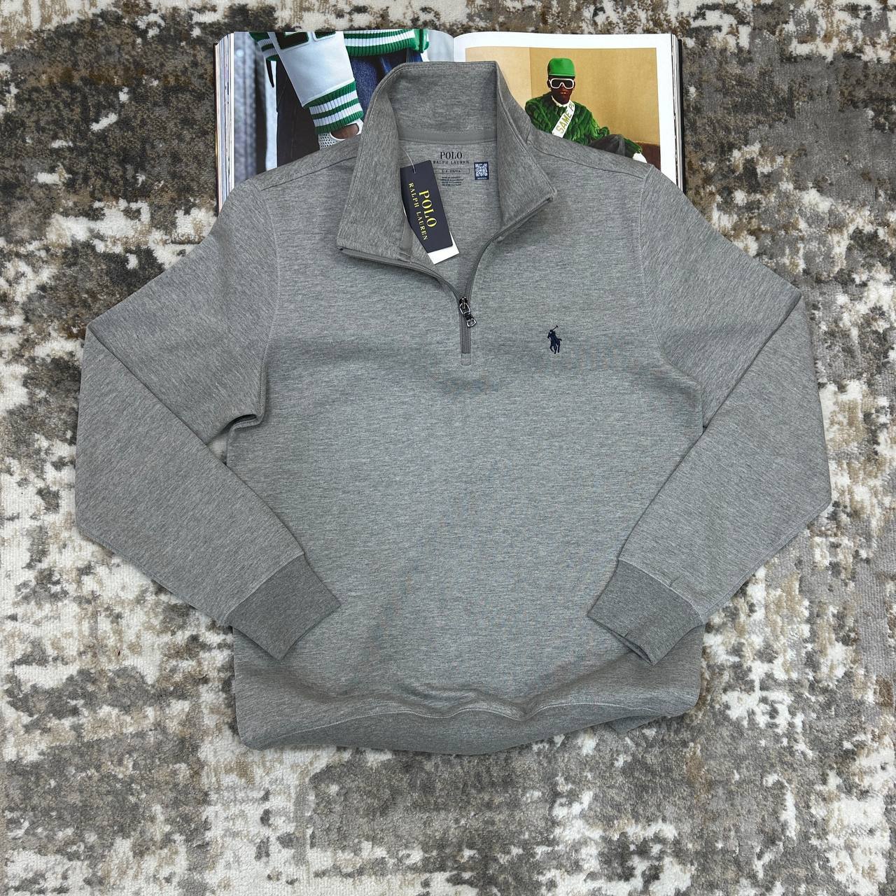 Polo Ralph Lauren Double-Knit Quarter-Zip Jumpers in Multiple Colors Mens Best Sale UK Reps AAA Quality