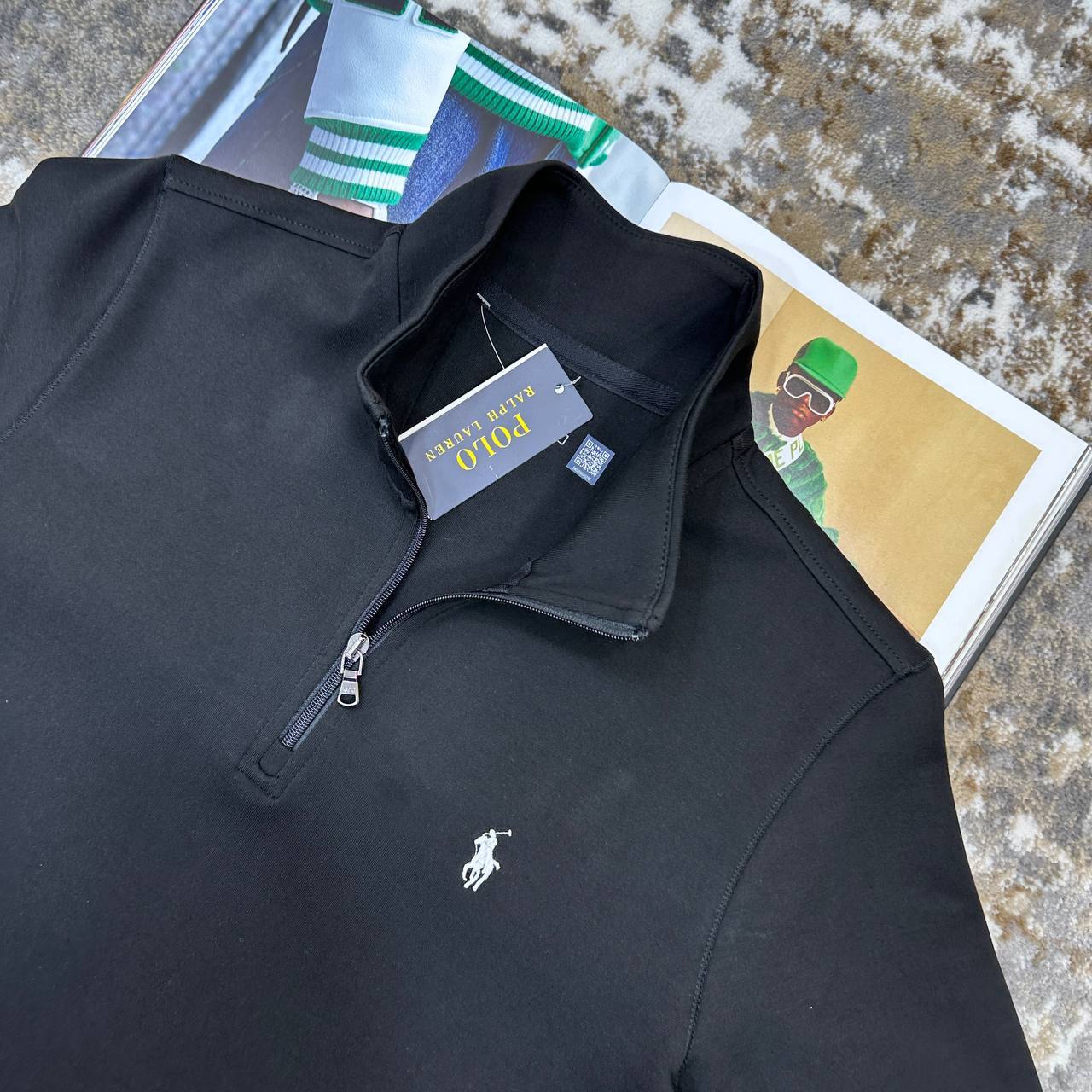 Polo Ralph Lauren Double-Knit Quarter-Zip Jumpers in Multiple Colors Mens Best Sale UK Reps AAA Quality