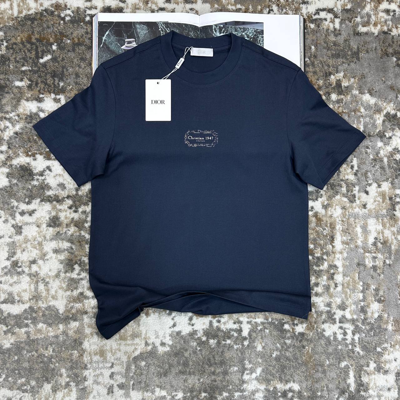 Christian Dior Homme T-Shirt Size M: 1947 Signature T-Shirt Mens in 2 Colors Best Sale UK Reps AAA Quality