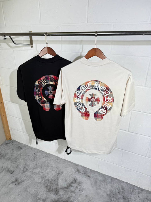 Chrome Hearts CH T-Shirts Chrome Shirt Mens Summer Frinted Fashion Designer Tees Short Sleeve UK Reps AAA Quality